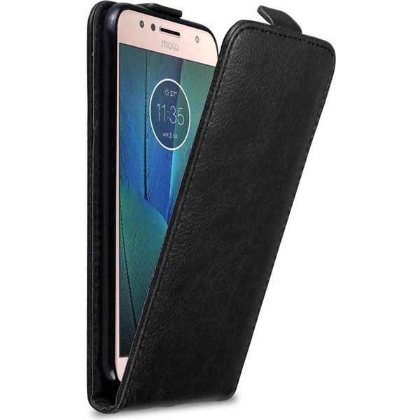 Cadorabo Cover Per Motorola Moto G5S Plus Cover Protettiva In Nero Flip Case Custodia Per Cellulare Cover-image