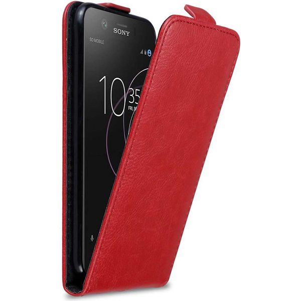 Custodia Cadorabo Per Sony Xperia XZ1 Compact Custodia Protettiva In Rosso Custodia Flip Per Telefono Cellulare Custodia Cover-image