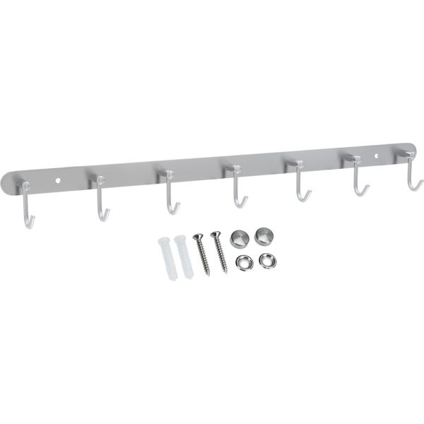 Intirilife Appendiabiti In Acciaio Inox Modello C - 7 Ganci - Appendiabiti Appendiabiti Appendiabiti In 5 Diversi Design-image