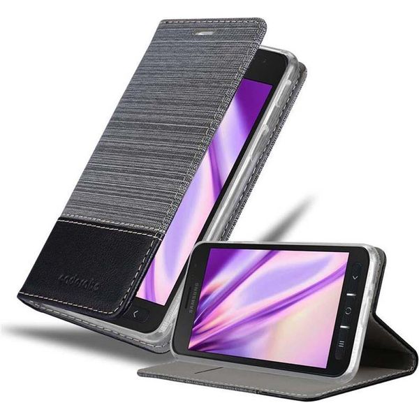 Cadorabo Custodia Per Samsung Galaxy Xcover 4 / Xcover 4S Custodia Protettiva In Grigio Custodia Per Cellulare Custodia A Libro Cover-image