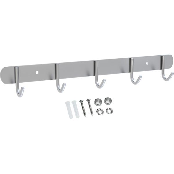 Intirilife Appendiabiti In Acciaio Inox Modello E - 5 Ganci - Appendiabiti Appendiabiti Appendiabiti In 5 Diversi Design-image
