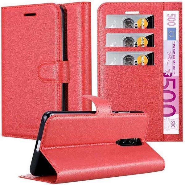 Cadorabo Cover Per Sony Xperia 1 / Xperia XZ4 Cover Protettiva In Rosso Custodia Per Cellulare Cover Chiusura Magnetica-image