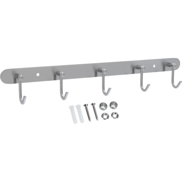 Intirilife Appendiabiti In Acciaio Inox Modello C - 5 Ganci - Appendiabiti Appendiabiti Appendiabiti In 5 Diversi Design-image
