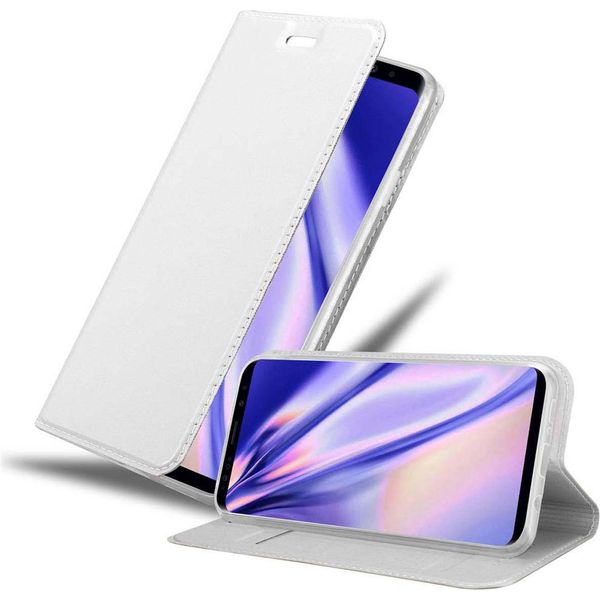 Cadorabo Custodia Per Cellulare Per Samsung Galaxy S9 Plus Custodia Protettiva In Argento Cover Etui Book Case Booklet-image