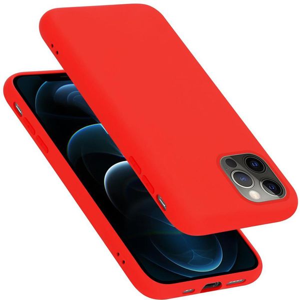 Cadorabo Custodia Protettiva Per Apple Iphone 12 / 12 Pro Custodia In Rosso Telefono Cellulare Custodia Cover Tpu Etui-image