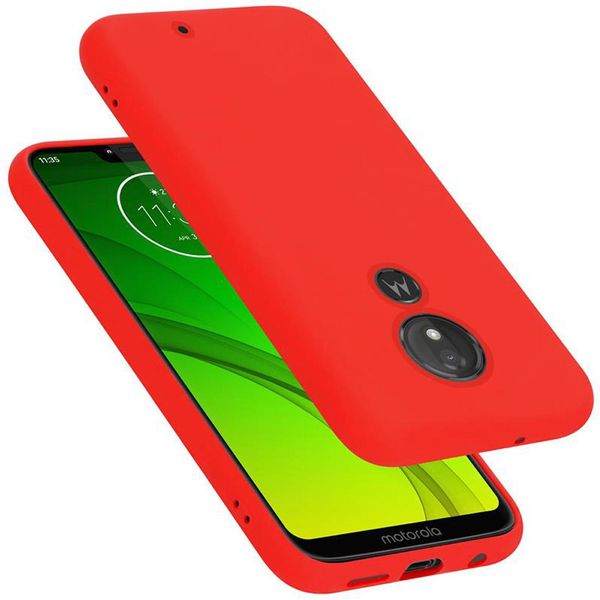 Cadorabo Custodia Protettiva Per Motorola Moto G7 Power In Rosso Custodia Per Telefono Cellulare Custodia Cover Tpu Etui-image