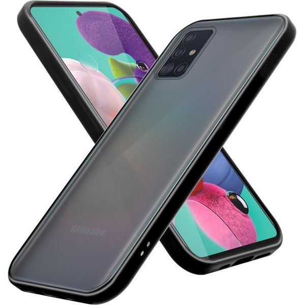 Cadorabo Cover Per Samsung Galaxy A51 4G / M40S Cover Protettiva In Nero Custodia Per Cellulare Custodia Protettiva Ibrida Tpu Silicone-image