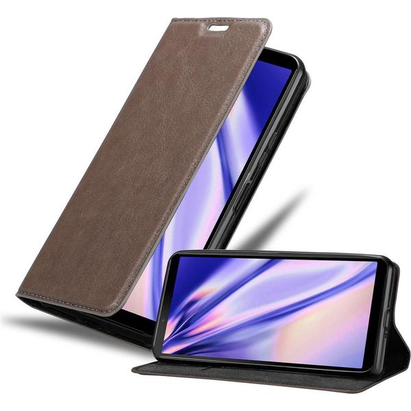 Cadorabo Custodia Per Sony Xperia 10 Ii Custodia Protettiva In Marrone Custodia Per Cellulare Cover Chiusura Magnetica-image