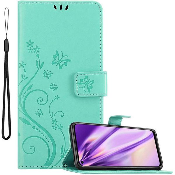 Cadorabo Cover Per Huawei Nova 6 Se / P40 Lite / Nova 7I Cover Protettiva In Turchese Cover Protettiva Cover Per Cellulare Case Case Fiori-image