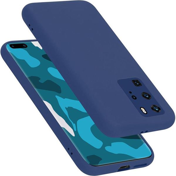 Cadorabo Custodia Protettiva Per Huawei P40 Pro / P40 Pro+ Custodia In Blu Telefono Cellulare Case Cover Tpu Etui-image