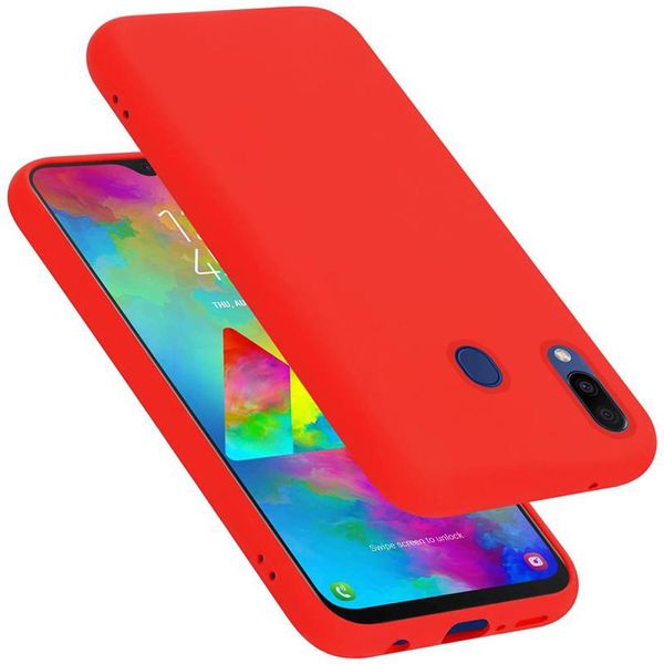 Cadorabo Custodia Protettiva Per Samsung Galaxy M20 In Rosso Custodia Del Telefono Cellulare Custodia Cover Tpu Etui-image