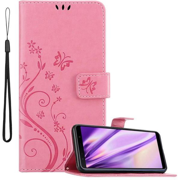 Cadorabo Cover Per Samsung Galaxy A7 2018 Cover Protettiva In Rosa Cover Protettiva Cover Per Telefono Cellulare Cover Fiori Custodia Fiore-image