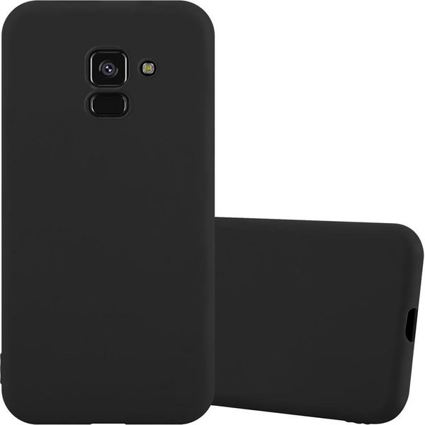 Cadorabo Custodia Per Samsung Galaxy A8 Plus 2018 Custodia Protettiva In Nero Custodia Per Telefono Cellulare Tpu Silicone Custodia Cover-image