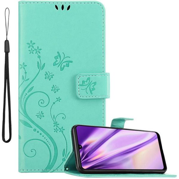 Cadorabo Cover Per Samsung Galaxy A31 Cover Protettiva In Turchese Cover Protettiva Cover Per Telefono Cellulare Cover Fiori Custodia Fiore-image