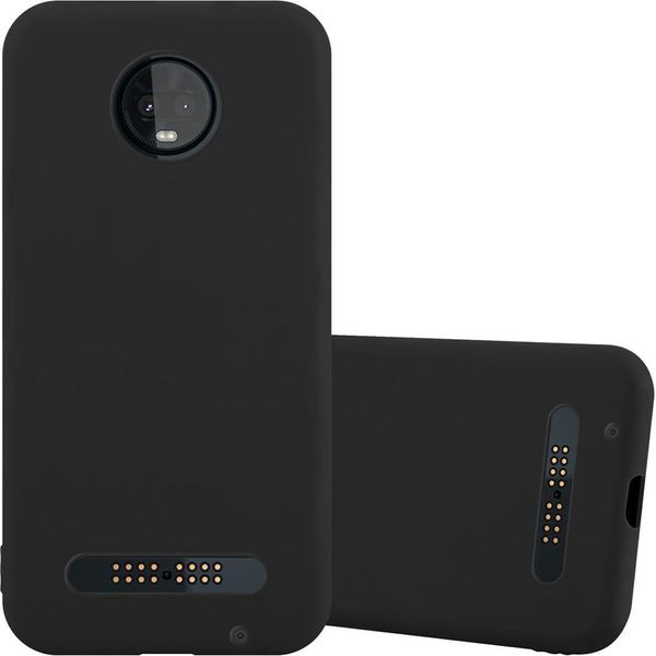 Cadorabo Custodia Per Motorola Moto Z3 Play Custodia Protettiva In Nero Custodia Per Cellulare Custodia In Silicone Tpu Cover-image