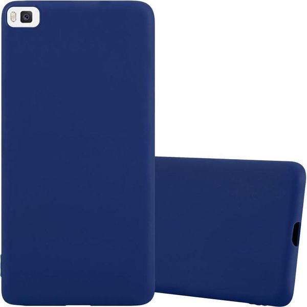 Custodia Cadorabo Per Huawei P8 Custodia Protettiva In Blu Custodia Del Telefono Cellulare Tpu Custodia In Silicone Copertura-image