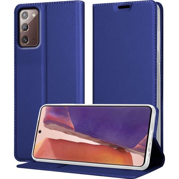 Cadorabo Custodia Per Cellulare Per Samsung Galaxy Note 20 Custodia Protettiva In Blu Cover Etui Book Case Booklet-image