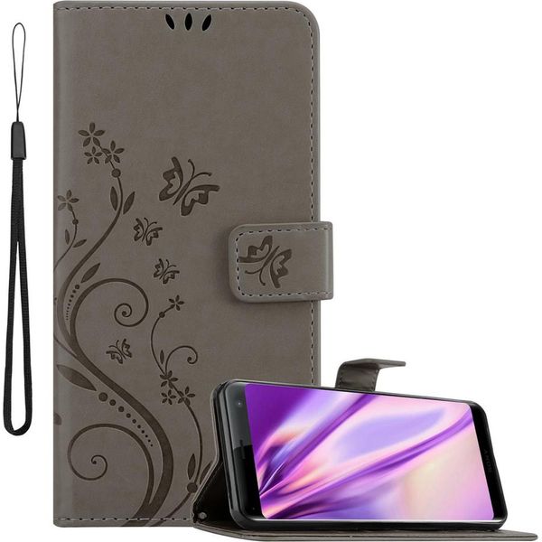 Cadorabo Cover Per Sony Xperia XZ3 Cover Protettiva In Grigio Cover Protettiva Cover Per Telefono Cellulare Cover Fiori Custodia Fiore-image