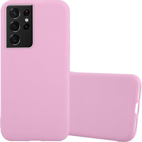 Cadorabo Custodia Per Samsung Galaxy S21 Ultra Custodia Protettiva In Rosa Custodia Per Cellulare Tpu Custodia In Silicone Cover-image