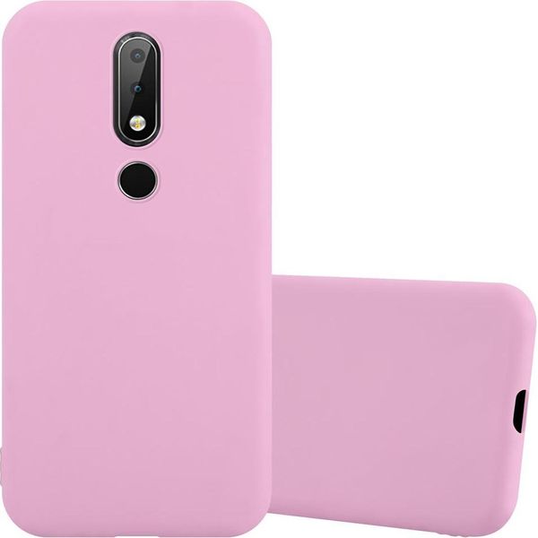 Custodia Cadorabo Per Nokia 6.1 Plus / X6 Custodia Protettiva In Rosa Custodia Per Cellulare Tpu Custodia In Silicone Cover-image