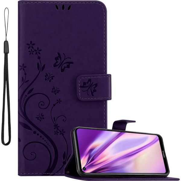 Cadorabo Cover Per Nokia 5.4 Cover Protettiva In Viola Cover Protettiva Cover Per Telefono Cellulare Cover Fiori Custodia Fiore-image
