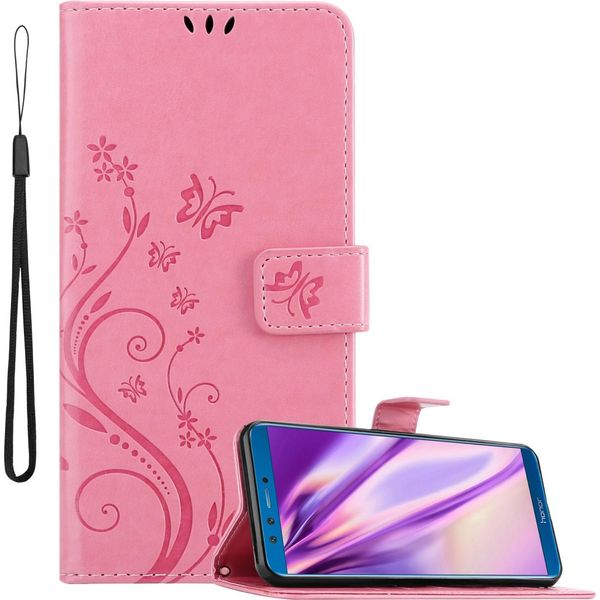 Cadorabo Cover Per Honor 9X Lite Cover Protettiva In Rosa Cover Protettiva Cover Telefono Cellulare Cover Fiori Custodia Fiore-image