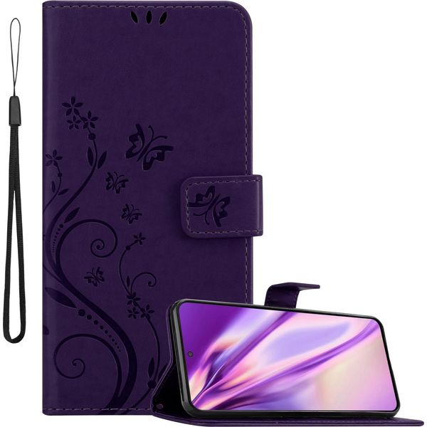 Cadorabo Cover Per Samsung Galaxy S22 Cover Protettiva In Viola Cover Protettiva Custodia Per Telefono Cellulare Custodia Fiori Custodia Fiore-image