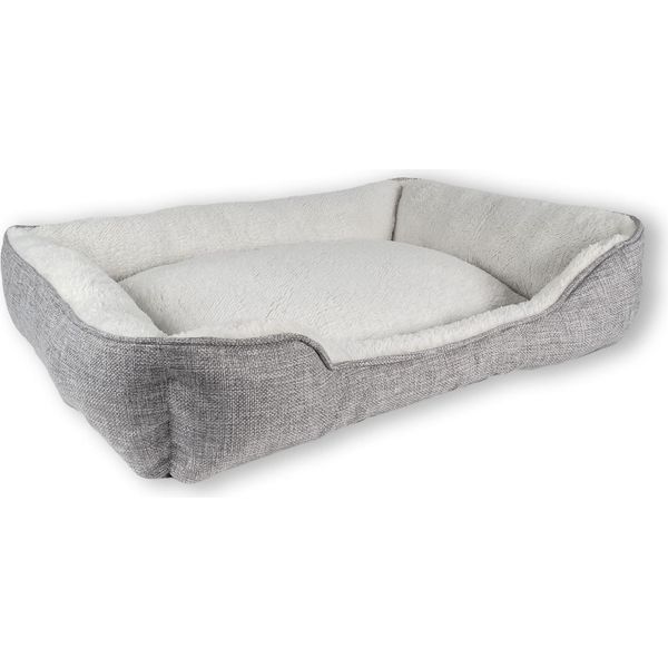Intirilife, Soffice Letto Per Animali Domestici In Grigio - 60 X 47 X 13 Cm - Morbido Cuscino Antiscivolo Per Cani, Letto Per Gatti, Comodo Divano Per Cani, Divano Per Gatti Per Cani E Gatti-image