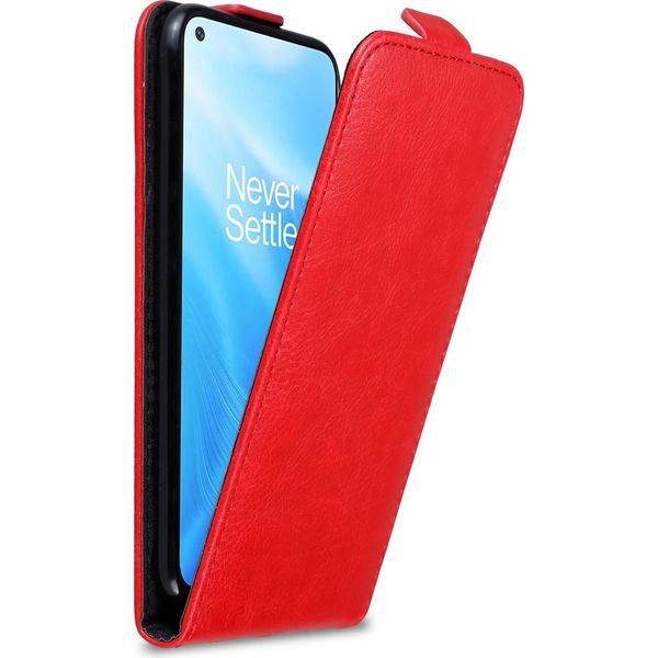 Custodia Cadorabo Per Oneplus Nord N200 5G Custodia Protettiva In Rosso Custodia Flip Per Telefono Cellulare Custodia Cover-image