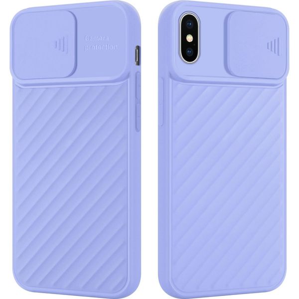 Custodia Cadorabo Per Apple Iphone Xr Custodia Protettiva In Tpu Viola Custodia Cover Fotocamera Protezione-image