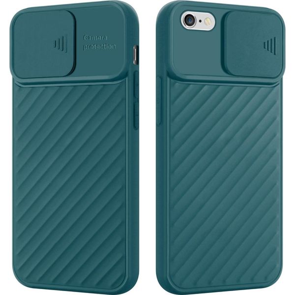 Custodia Cadorabo Per Apple Iphone 6 Plus / 6S Plus Custodia Protettiva In Tpu Verde Custodia Cover Fotocamera Protezione-image