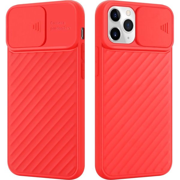 Custodia Cadorabo Per Apple Iphone 11 Pro Max Custodia Protettiva In Tpu Rosso Custodia Cover Fotocamera Protezione-image
