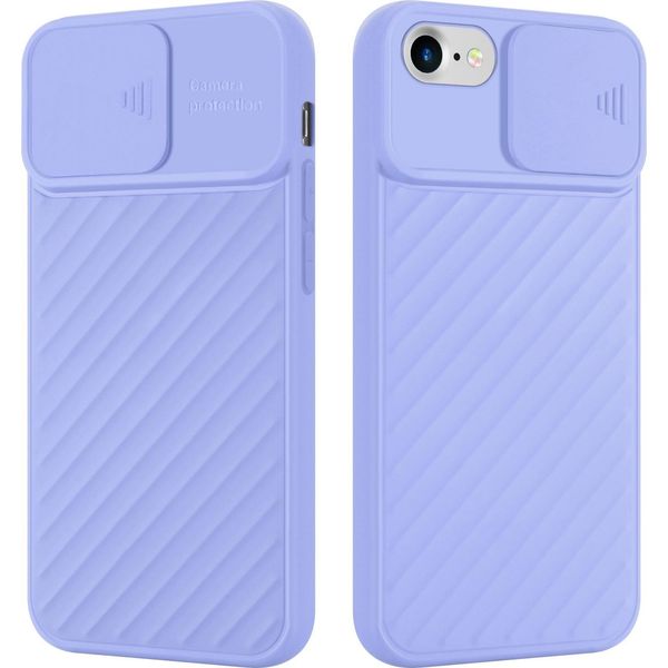 Custodia Cadorabo Per Apple Iphone 7 / 7S / 8 / Se 2020 Custodia Protettiva In Tpu Viola Custodia Cover Protezione Fotocamera-image