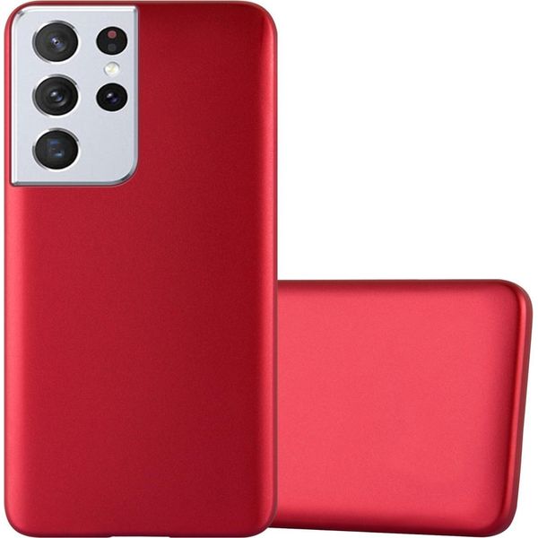 Cadorabo Custodia Protettiva Per Samsung Galaxy S22 Ultra In Rosso Custodia Per Cellulare Custodia In Silicone Tpu Cover Case-image