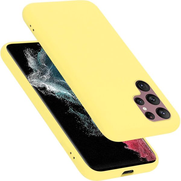 Cadorabo Custodia Protettiva Per Samsung Galaxy S22 Ultra Custodia In Giallo Telefono Cellulare Custodia Cover Tpu Etui-image