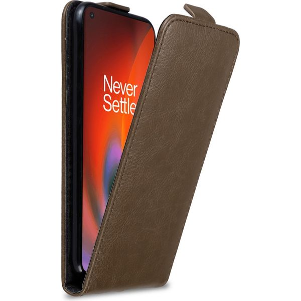 Cadorabo Cover Per Oneplus Nord 2 5G Cover Protettiva In Marrone Flip Case Custodia Del Telefono Cellulare Case Cover-image
