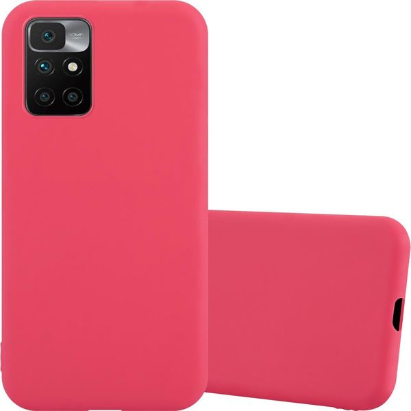 Custodia Cadorabo Per Xiaomi Redmi 10 / Redmi Note 11 4G Custodia Protettiva In Rosso Custodia Per Cellulare Tpu Custodia In Silicone Cover-image