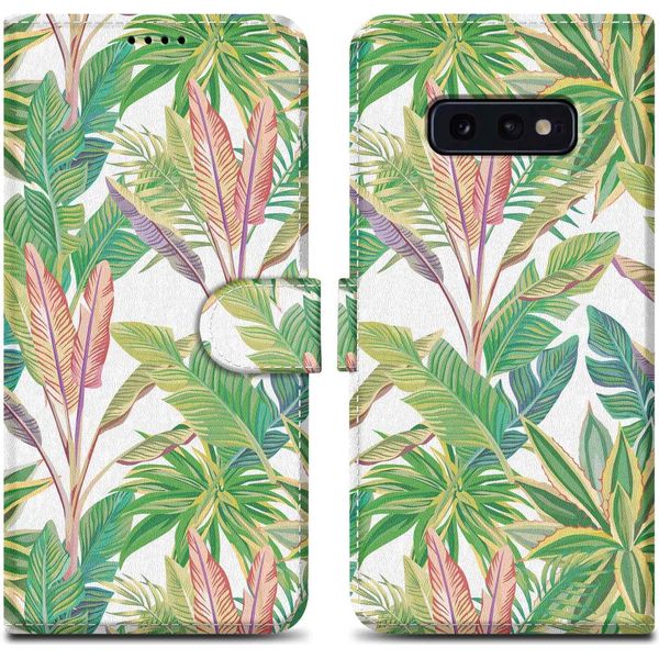 Cadorabo Custodia Protettiva Per Samsung Galaxy S10E Custodia Design Green Rainforest No.8 Custodia Per Telefono Cellulare Custodia Protettiva Cover Magnetica-image