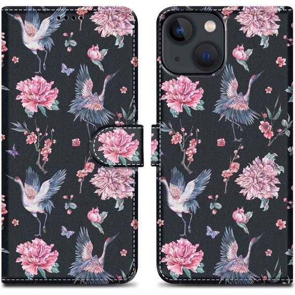 Cadorabo Custodia Protettiva Per Apple Iphone 13 Mini Case Design Nero Custodia Per Cellulare Custodia Protettiva Custodia Magnetica Custodia Cover-image
