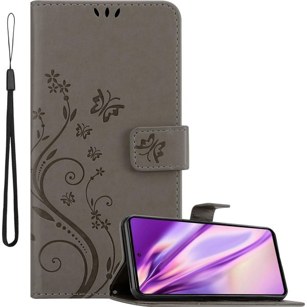 Cadorabo Cover Per Samsung Galaxy A73 5G Cover Protettiva In Grigio Cover Protettiva Cover Per Telefono Cellulare Cover Fiori Custodia Fiore-image