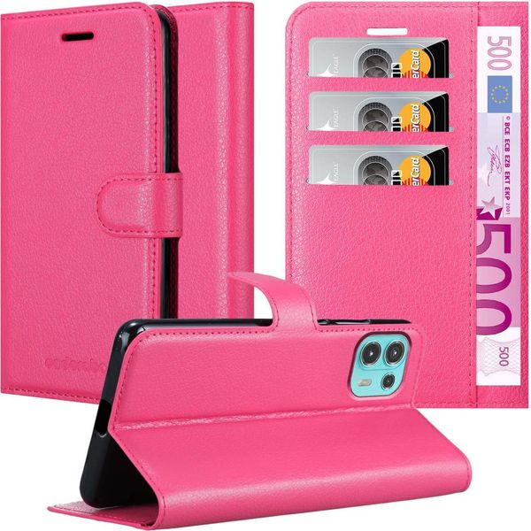 Cadorabo Custodia Per Motorola Edge 20 Lite / Fusion Cover Protettiva In Rosa Custodia Per Cellulare Cover Chiusura Magnetica-image