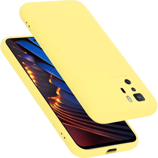Cadorabo Custodia Protettiva Per Xiaomi Poco X3 Gt Caso In Giallo Telefono Cellulare Case Cover Tpu Etui-image
