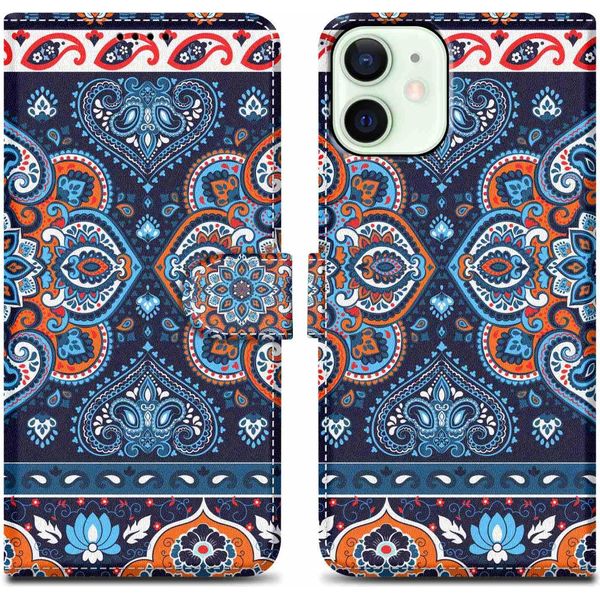 Cadorabo Custodia Protettiva Per Apple Iphone 12 Mini Case Design Blu Custodia Per Cellulare Custodia Protettiva Custodia Magnetica Custodia Cover-image