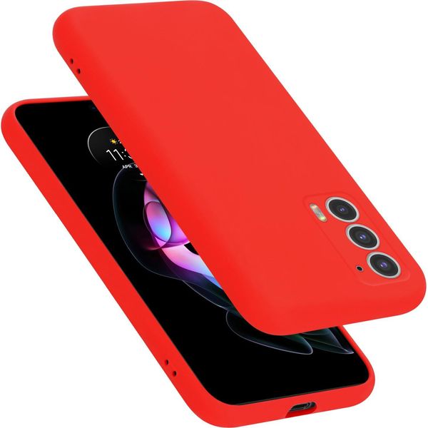 Cadorabo Custodia Protettiva Per Motorola Edge 20 Custodia In Rosso Per Telefono Cellulare Custodia Cover Tpu Etui-image