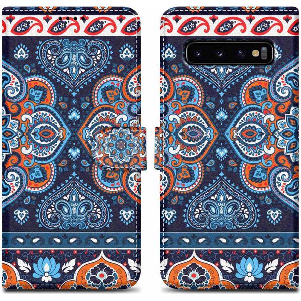 Cadorabo Custodia Protettiva Per Samsung Galaxy S10 4G Custodia Design Blu Telefono Cellulare Custodia Protettiva Custodia Magnetica Custodia Cover-image