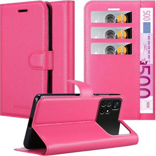 Cadorabo Custodia Per Xiaomi Poco M4 Pro 5G Custodia Protettiva In Rosa Custodia Per Cellulare Custodia Cover Chiusura Magnetica-image
