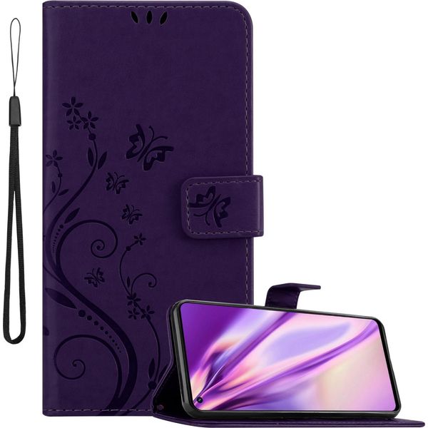 Cadorabo Cover Per Realme Gt 2 / Gt Neo 2 Cover Protettiva In Viola Cover Protettiva Custodia Per Cellulare Cover Fiori Fiore-image