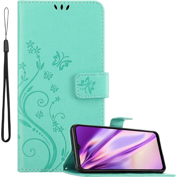 Cadorabo Cover Per Samsung Galaxy A23 4G Cover Protettiva In Turchese Cover Protettiva Cover Per Telefono Cellulare Cover Fiori Custodia Fiore-image