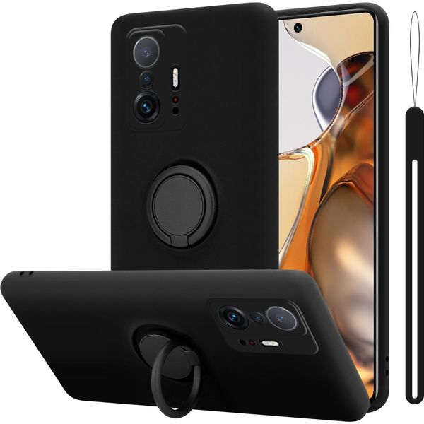 Cadorabo Custodia Per Xiaomi 11T / 11T Pro Cover Protettiva In Nero Custodia Per Telefono Cellulare Tpu Custodia Cover-image