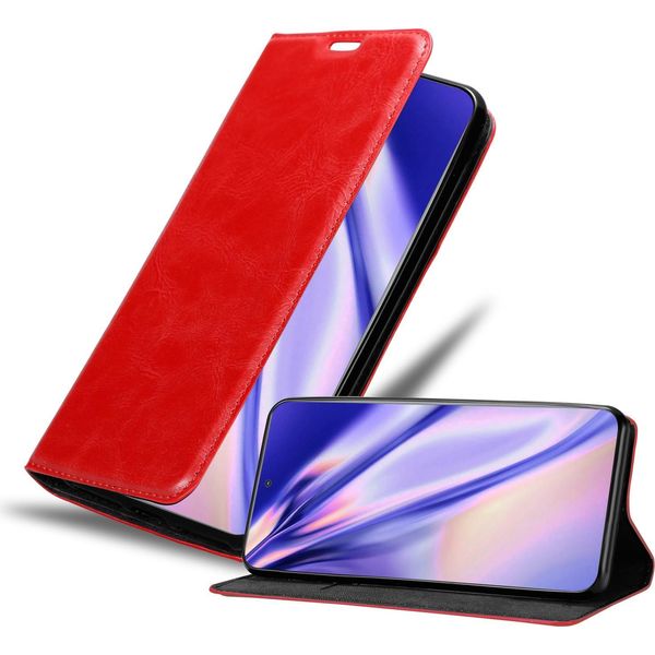 Cadorabo Custodia Per Motorola Edge 20 Custodia Protettiva In Rosso Per Cellulare Custodia Cover Chiusura Magnetica-image